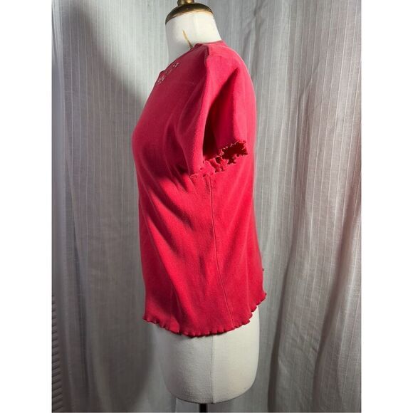 Bette & Court Minimalist Red Holiday Shirt - Size M - Picture 3 of 6